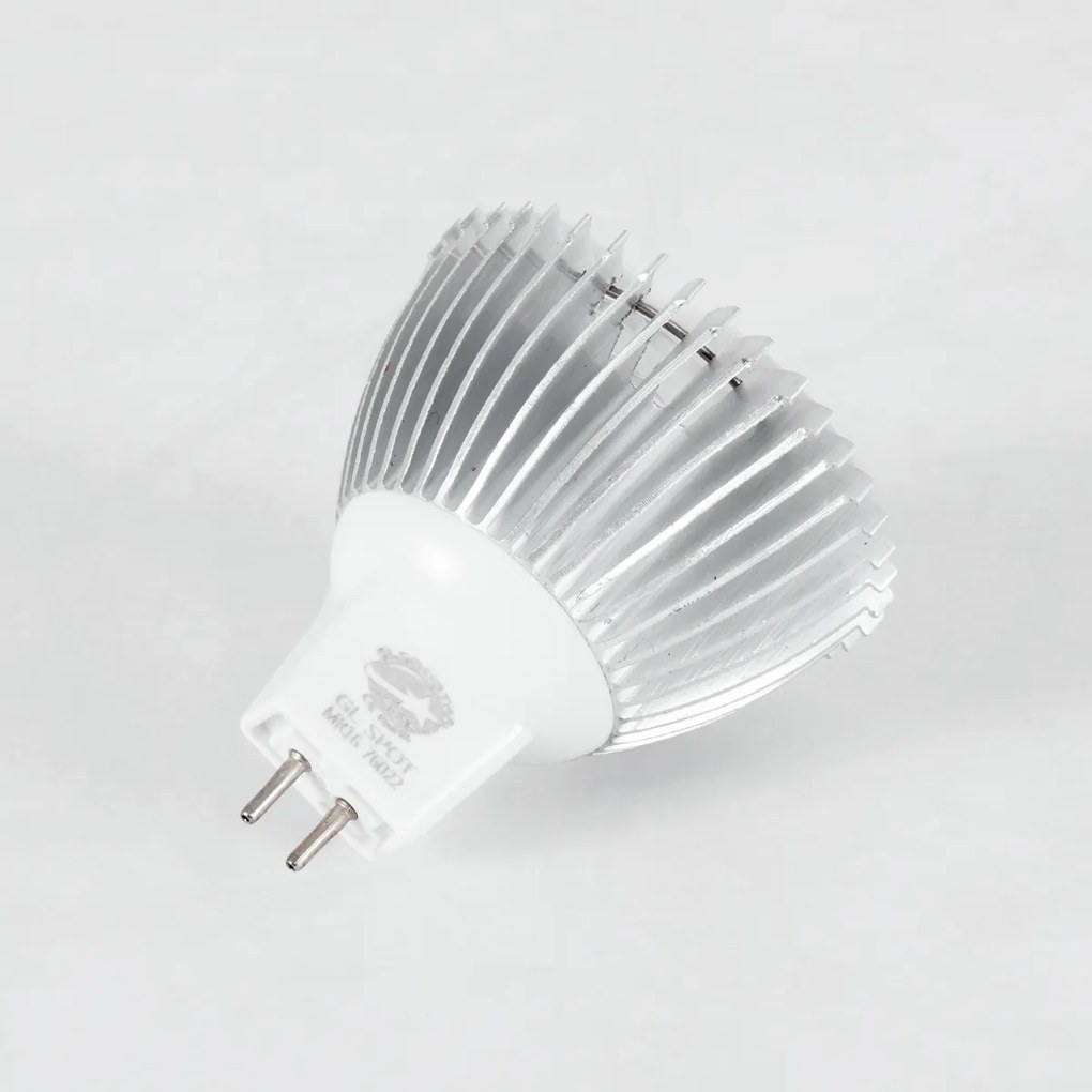 GloboStar 76020 Σποτ LED GU5.3 MR16 3W 300lm 30° DC 12V IP20 Φ5 x Υ5.2cm Ψυχρό Λευκό 6000K - 2 Χρόνια Εγγύηση - 76020