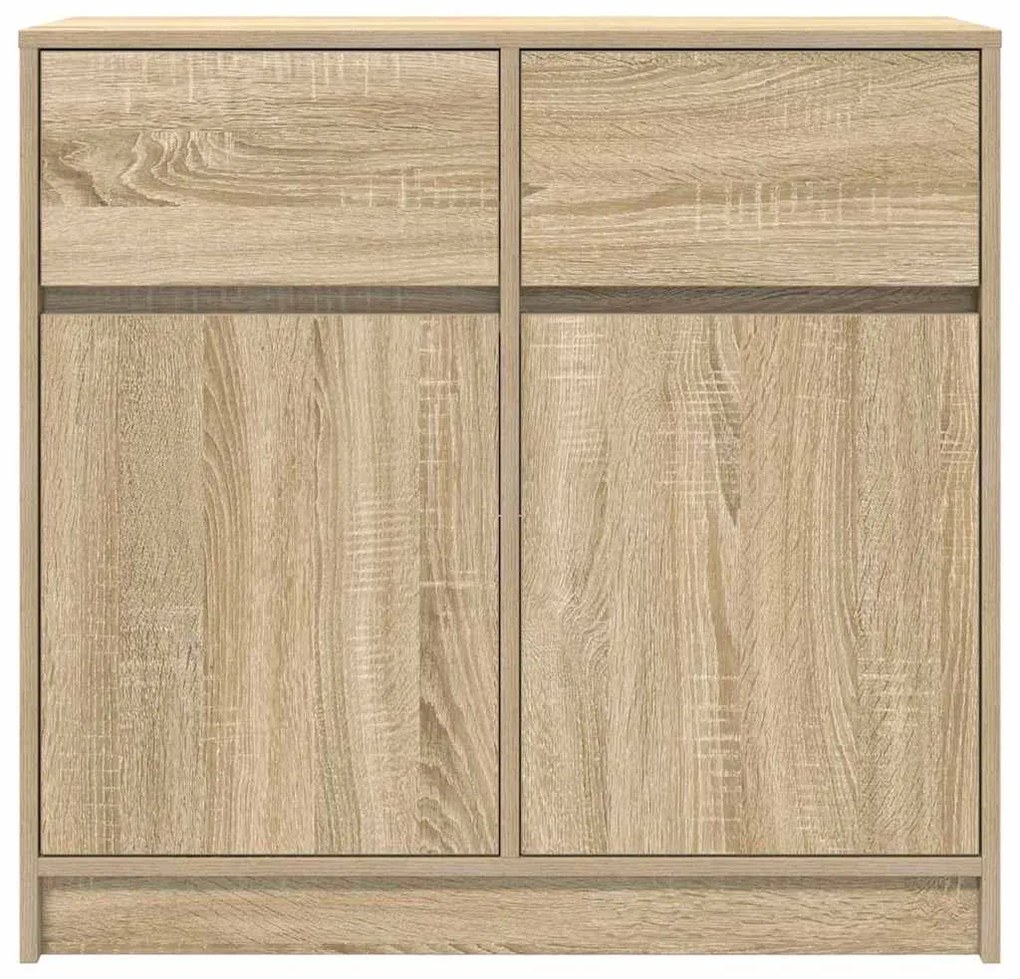 vidaXL Συρταριέρα με Συρτάρια Sonoma Δρυς 80x34x76 εκ. από Επεξ. Ξύλο