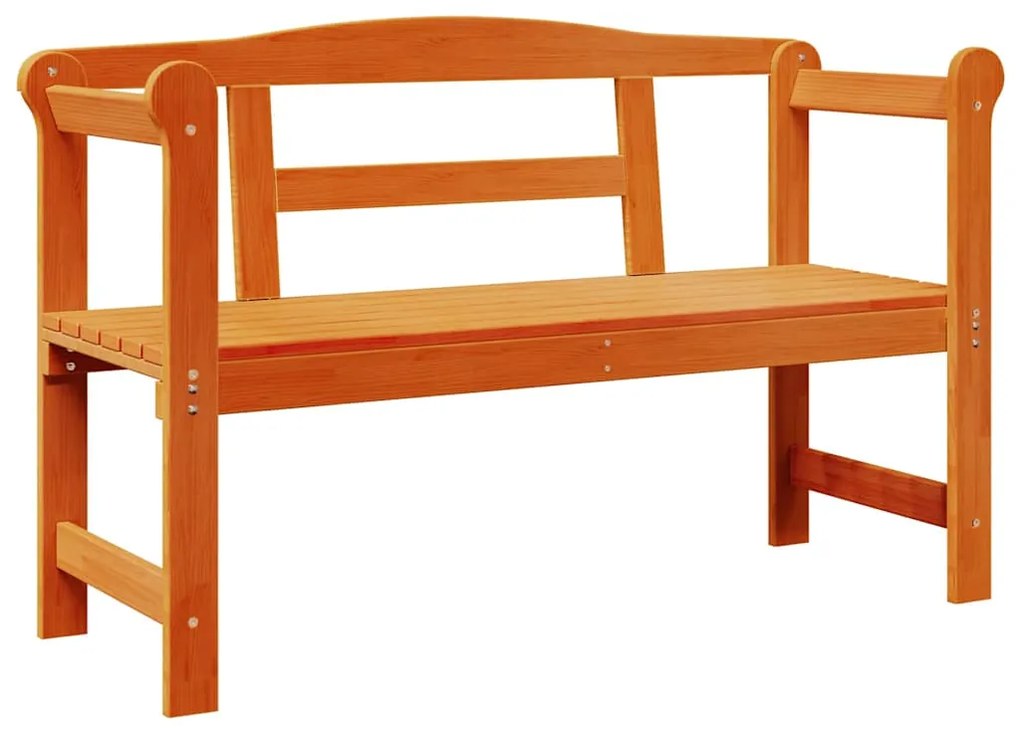 vidaXL Εξωτερικός πάγκος Καφέ 119 x 76 x 44εκ. Μασίφ ξύλο πεύκου