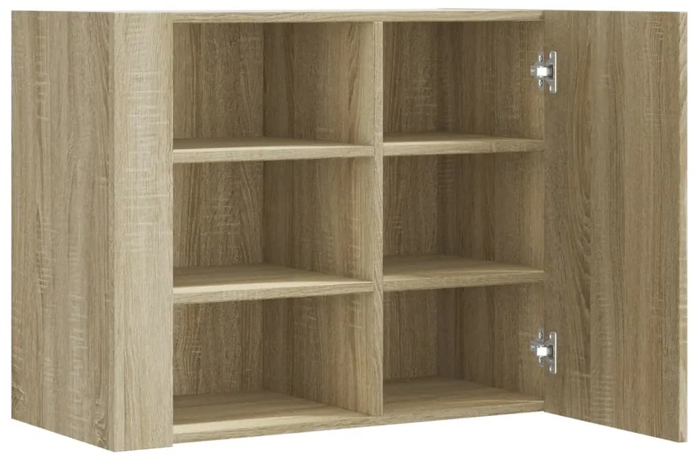 vidaXL Ντουλάπι Τοίχου Sonoma Δρυς 75x35x60 εκ. Επεξεργασμένο Ξύλο