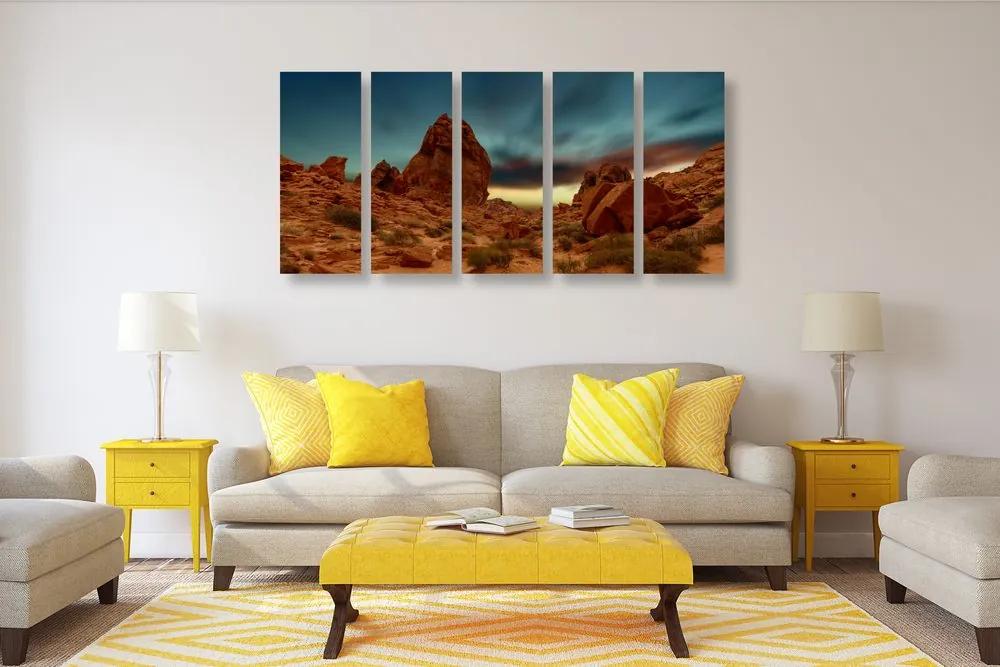 Εικόνα 5 τμημάτων βραχώδες βουνό - 100x50