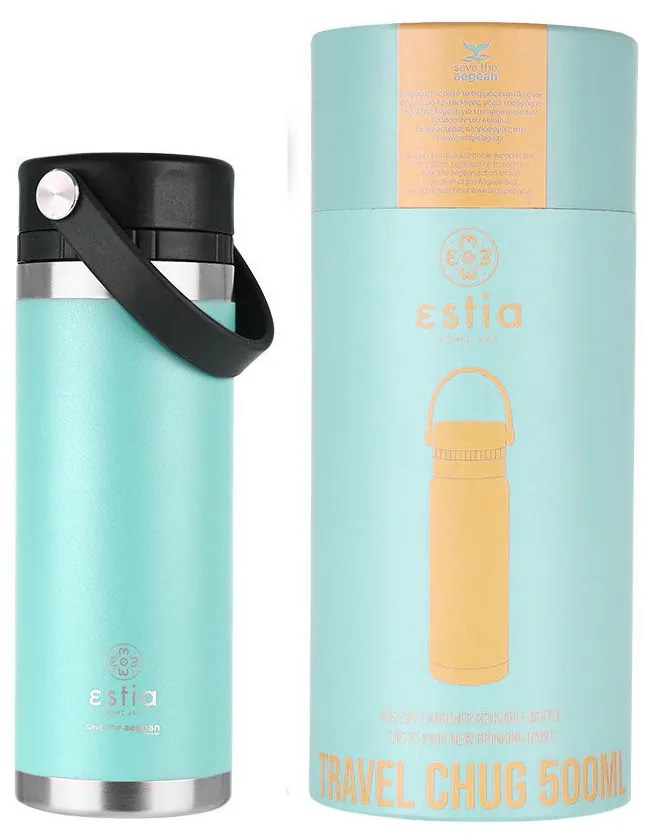 Θερμός Travel Chug Save The Aegean Bermuda Green 500ml Estia 01-17750