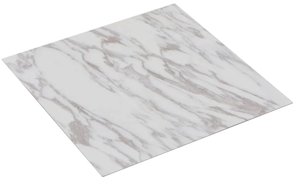 vidaXL Δάπεδο Αυτοκόλλητο Λευκό με Όψη Μάρμαρου 20 τεμ 1,86 μ² από PVC