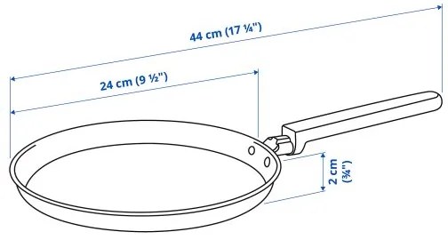 MIDDAGSMAT τηγάνι για κρέπες/τηγανίτες/αντικολλητική επένδυση, 24 cm 505.452.30