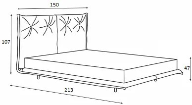 Κρεβάτι επενδυμένο BELLA 140x200 DIOMMI 45-860