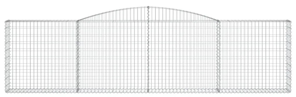 vidaXL Συρματοκιβώτια Τοξωτά 3 τεμ. 400x30x100/120 εκ. Γαλβαν. Ατσάλι