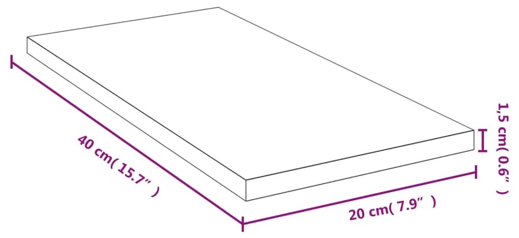 vidaXL Ράφι Τοίχου 40 x 20 x 1,5 εκ. από Μπαμπού