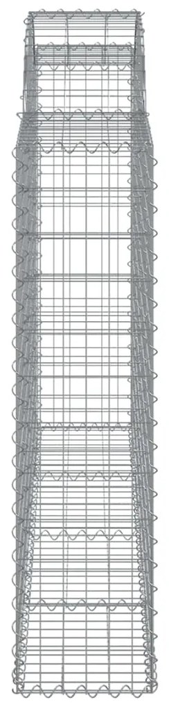 vidaXL Συρματοκιβώτια Τοξωτά 9 τεμ. 200x30x120/140 εκ. Γαλβαν. Ατσάλι