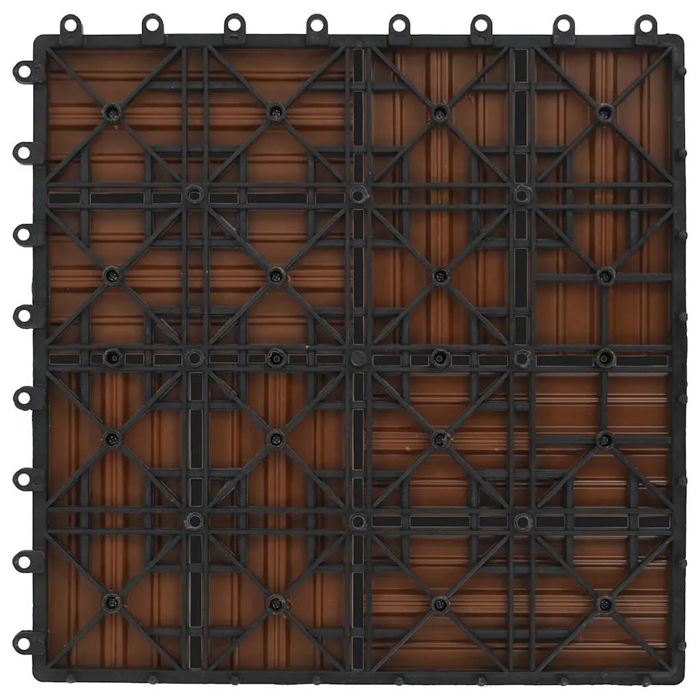 vidaXL Πλακάκια Deck 22 τεμ. Καφέ 30 x 30 εκ. 2 μ² από WPC