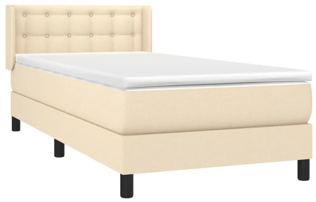 ΚΡΕΒΑΤΙ BOXSPRING ΜΕ ΣΤΡΩΜΑ ΚΡΕΜ 80 X 200 ΕΚ. ΥΦΑΣΜΑΤΙΝΟ 3129990