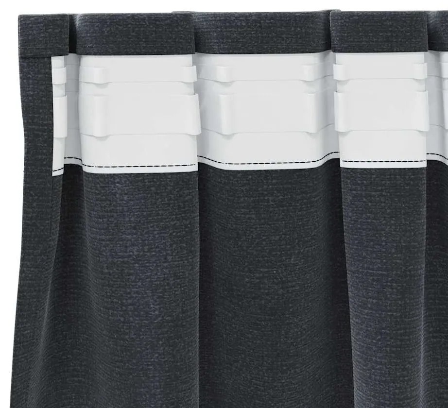 vidaXL Κουρτίνες με κουρτίνες 2 pcs Ανοιχτό γκρι 140 x 245 cm Βελούδο