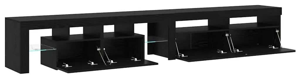 vidaXL Ντουλάπες Τηλεόρασης 2 pcs Μαύρη δρυς 260 x 36.5 x 40 εκ