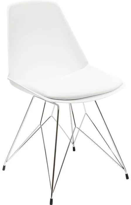 Καρέκλα Wire Λευκή 48x50.5x86εκ - Ασημί