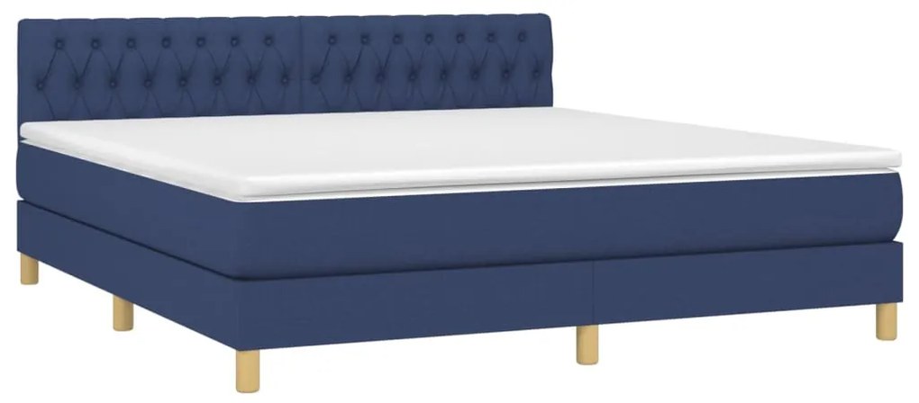 ΚΡΕΒΑΤΙ BOXSPRING ΜΕ ΣΤΡΩΜΑ ΜΠΛΕ 180X200 ΕΚ. ΥΦΑΣΜΑΤΙΝΟ 3140879