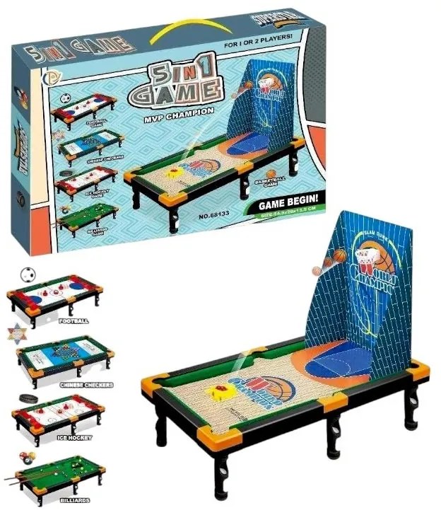 Σετ Επιτραπέζια Παιχνίδια Αθλημάτων 5σε1 MVP Champion
