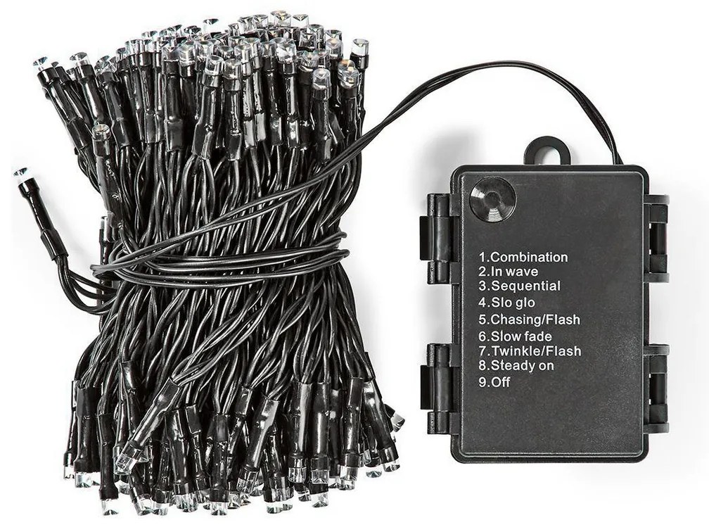 Γιρλάντα Φωτισμού LED AX8415220 Λευκό Μαύρο Θερμό Λευκό 7 m