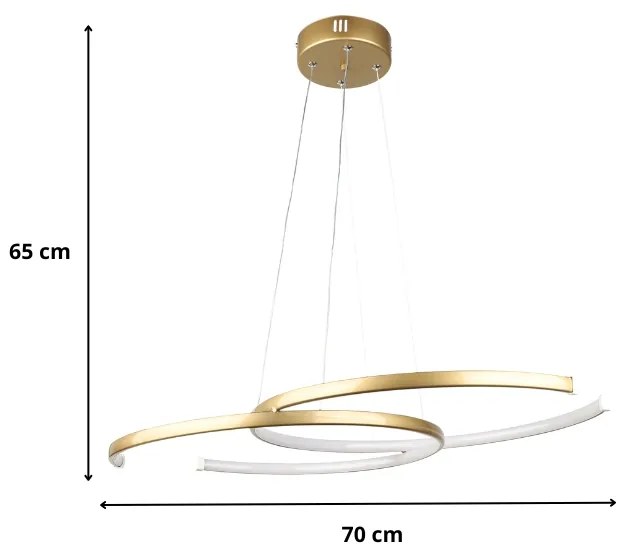 Φωτιστικό οροφής Led Cres Megapap μεταλλικό χρώμα χρυσό 70x48x65εκ. - GP030-0137,2