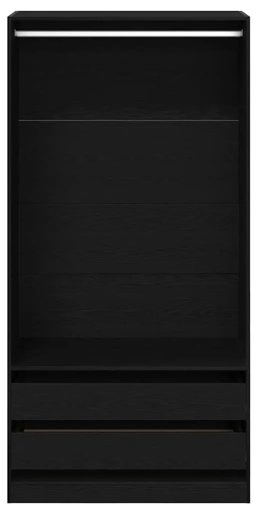 vidaXL Ντουλάπι Μαύρη δρυς 100 x 50 x 200 cm Επεξεργασμένο ξύλο