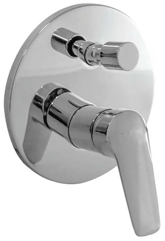 Μίκτης Μπαταρίας Ντους 2 Εξόδων Easter AZ24379C Chrome Praxis Brass