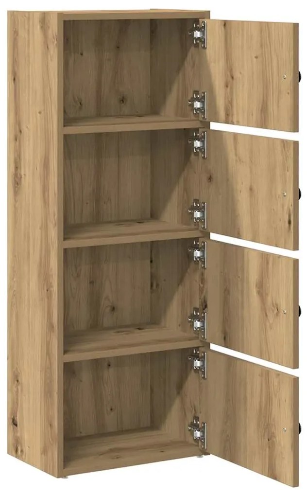 Βιβλιοθήκη Αρτισιανή Δρυς 40x24x102 εκ. Επεξ. Ξύλο - Καφέ