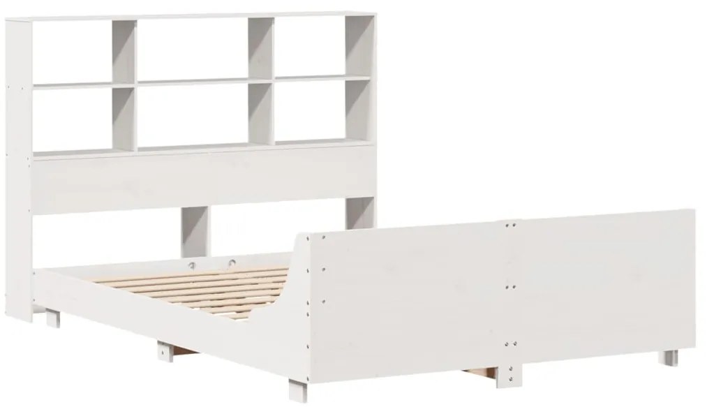 vidaXL Σκελετός Κρεβ. Χωρίς Στρώμα Λευκό 120x190 εκ Μασίφ Πεύκο