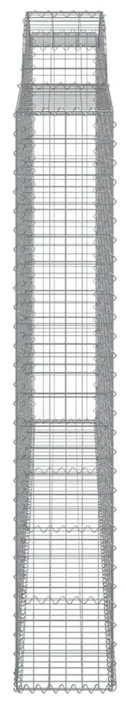 vidaXL Συρματοκιβώτιο Τοξωτό 300x30x180/200εκ. από Γαλβανισμένο Χάλυβα