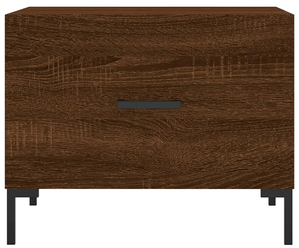 vidaXL Τραπεζάκια Σαλονιού 2 τεμ Brown Oak 50x50x40 εκ Επεξ. Ξύλο