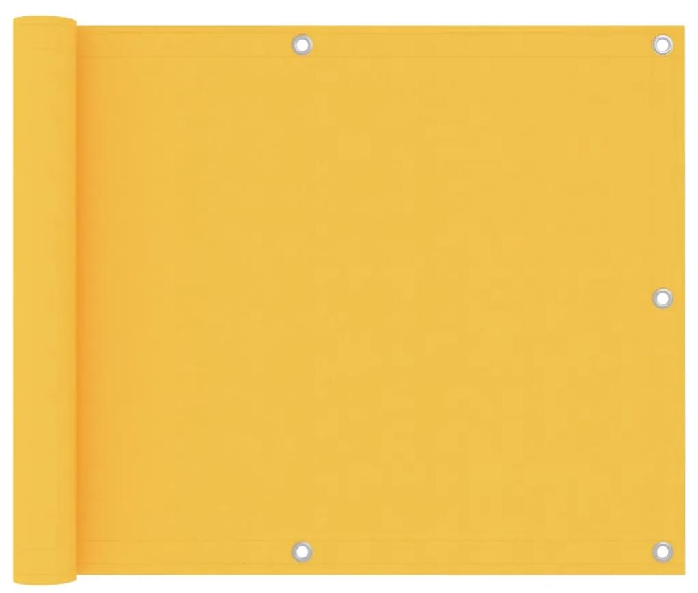 vidaXL Διαχωριστικό Βεράντας Κίτρινο 75 x 600 εκ. Ύφασμα Oxford
