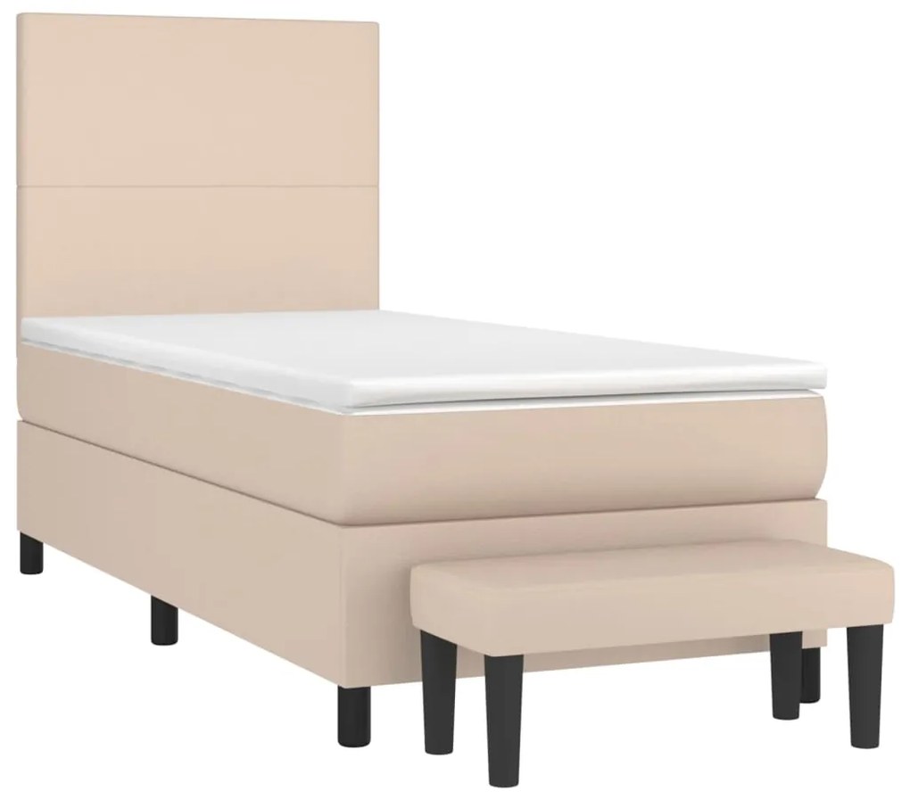 ΚΡΕΒΑΤΙ BOXSPRING ΜΕ ΣΤΡΩΜΑ ΚΑΠΟΥΤΣΙΝΟ 100X200ΕΚ.ΑΠΟ ΣΥΝΘ.ΔΕΡΜΑ 3137532