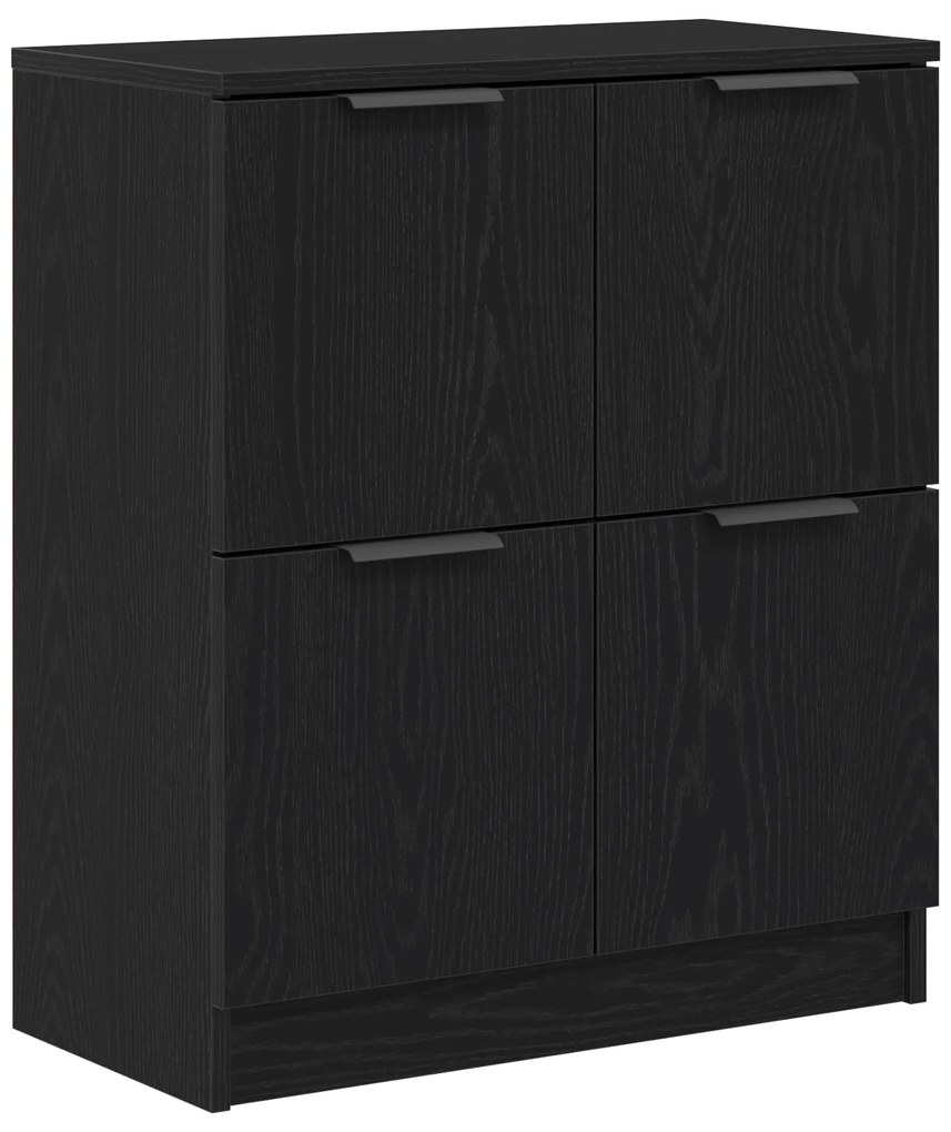 vidaXL Μπουφέδες 2 τμχ Μαύρο Δρυς 60x30x70 εκ Επεξεργασμένο Ξύλο