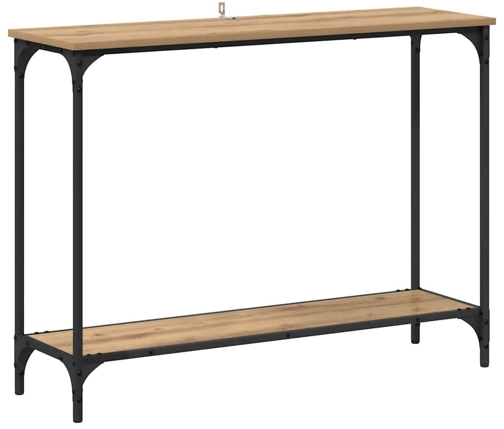 vidaXL Τραπέζι κονσόλας με ράφι artisan δρυς 101 x 30.5 x 75 εκ