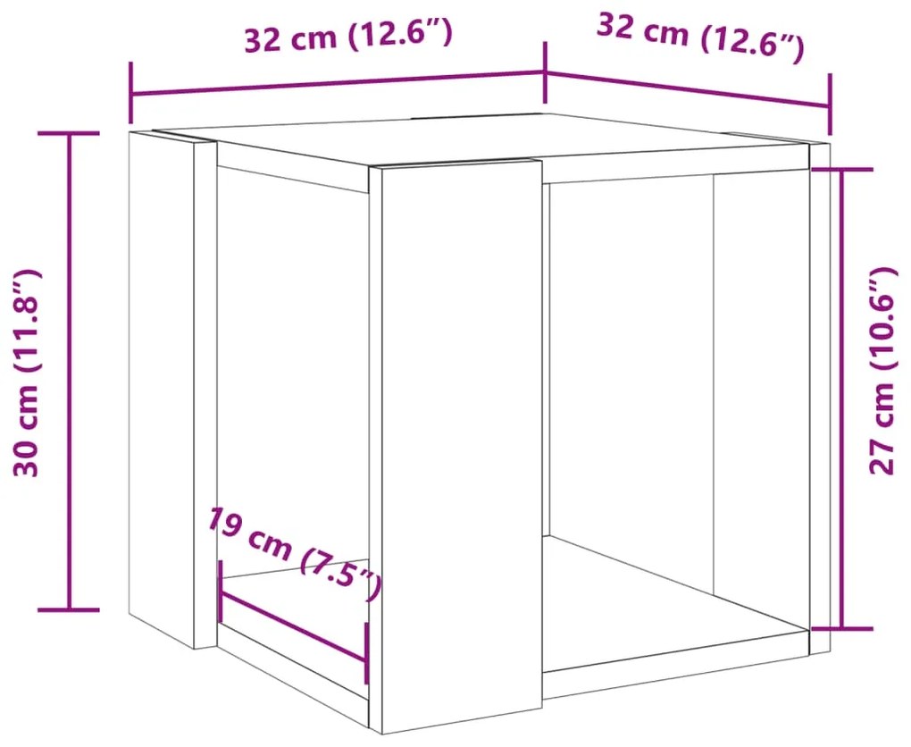 ΤΡΑΠΕΖΑΚΙ ΣΑΛΟΝΙΟΥ ΓΚΡΙ SONOMA 32X32X30 ΕΚ. ΕΠΕΞΕΡΓΑΣΜΕΝΟ ΞΥΛΟ 848148