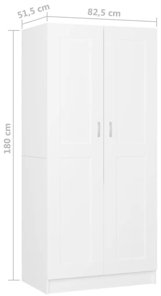 Ντουλάπα Λευκή 85,2 x 51,5 x 180 εκ. από Μοριοσανίδα - Λευκό