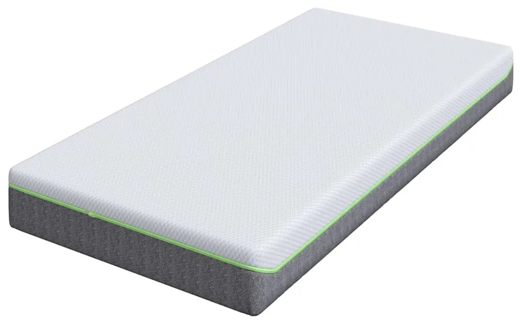 vidaXL Στρώμα Λευκό και Γκρι 120 x 200 cm Τσέπες ελατηρίων