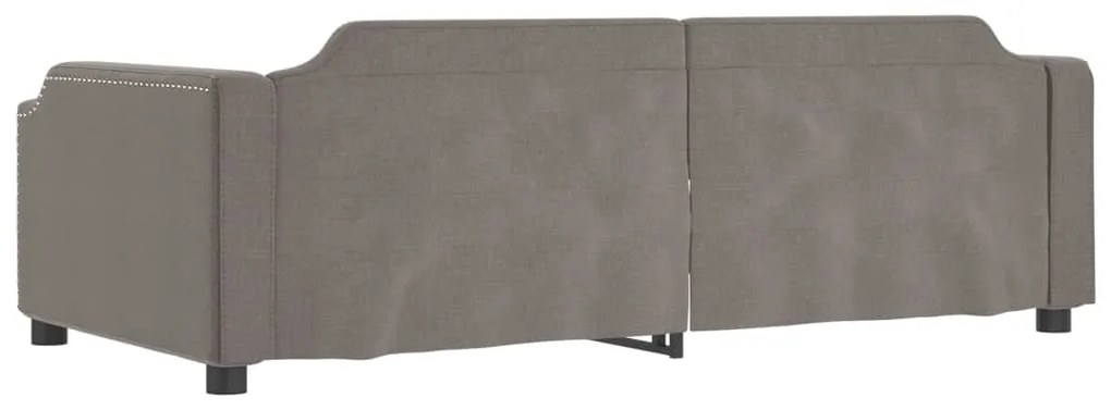 Καναπές Κρεβάτι Συρόμενος Taupe 90x200 εκ. Ύφασμα &amp; Συρτάρια - Μπεζ-Γκρι