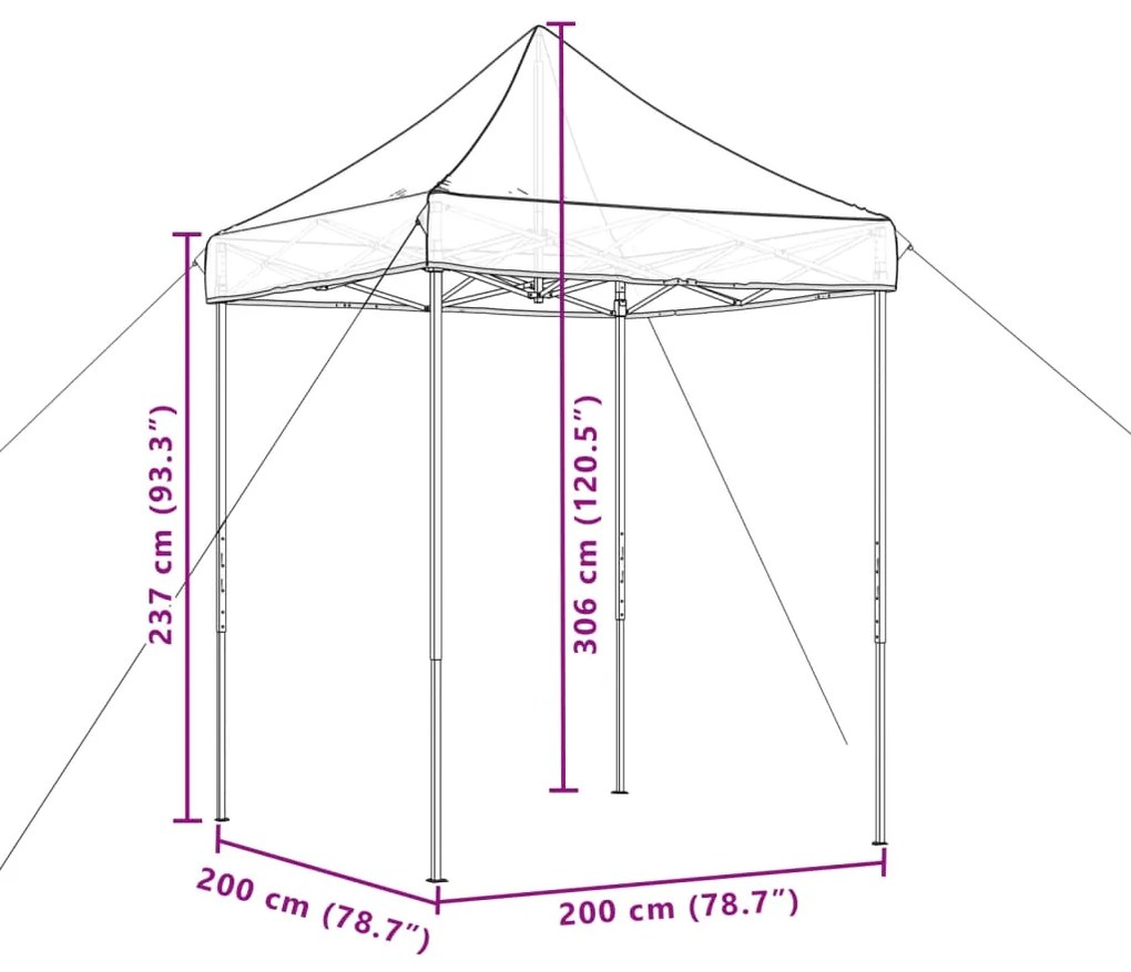 ΤΕΝΤΑ ΕΚΔΗΛΩΣΕΩΝ ΠΤΥΣΣΟΜΕΝΗ POP-UP TAUPE 200X200X306 ΕΚ. 4004986