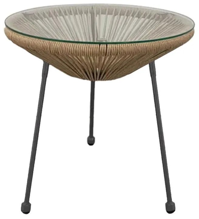 Outdoor Table Morena Fylliana Grey 50x45 cm