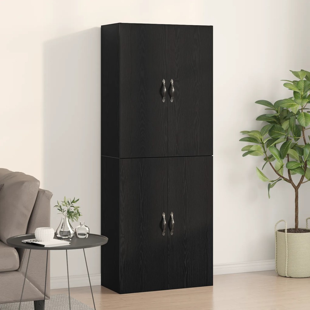 vidaXL Ντουλάπες 2 τμχ σε Μαύρη Δρυς 69,5x34x180 εκ. - Επεξεργασμένο Ξύλο