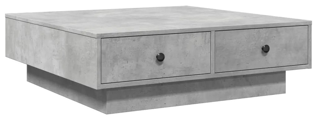 Τραπεζάκι Σαλονιού Γκρι Σκυροδέματος 90x90x28 εκ. Επεξ. Ξύλο - Γκρι