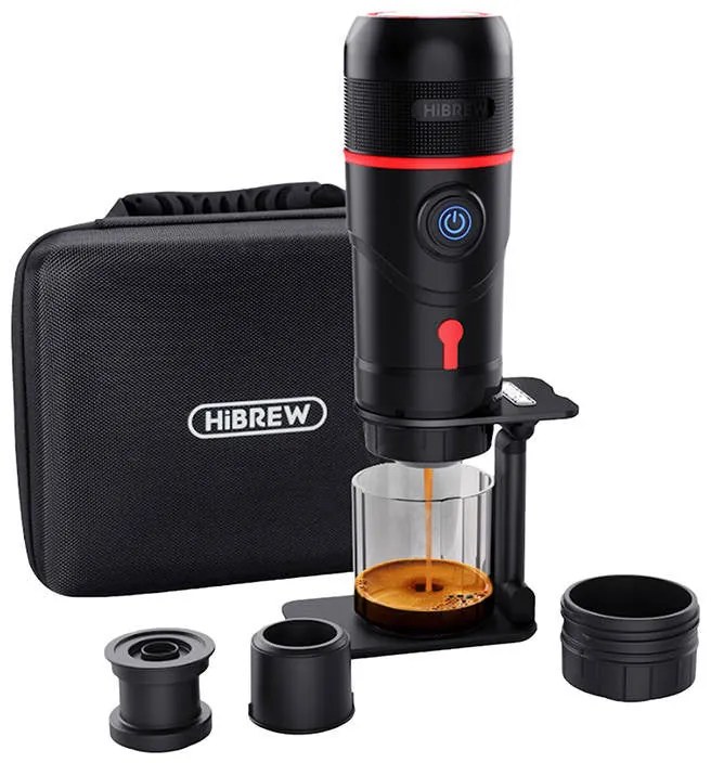 HiBREW Φορητή Καφετιέρα για Κάψουλες H4 Premium 3σε1 με Θήκη 15bar (Μαύρο)