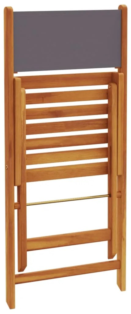 vidaXL Σετ Επίπλων Bistro 3 τεμ. Ανθρακί Ύφασμα/Μασίφ Πεύκου