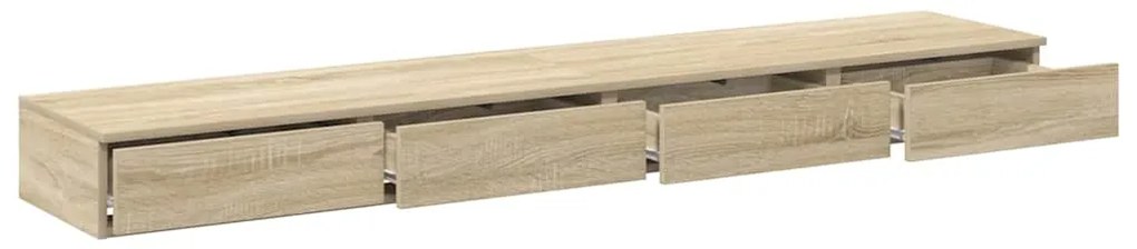 vidaXL Συρτάρια κρεβατιού με συρτάρι Sonoma Δρυς 200 x 36.5 x 16.5 εκ