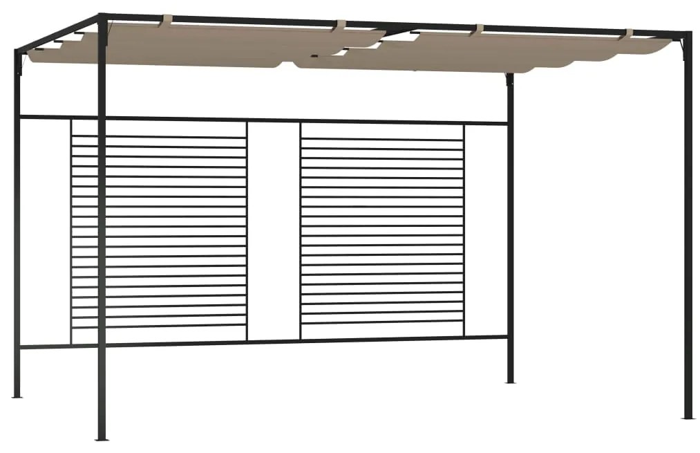 Κιόσκι Γκρι / Μπεζ 3 x 4 x 2,3 εκ. 180 γρ./μ² με Συρόμενη Οροφή