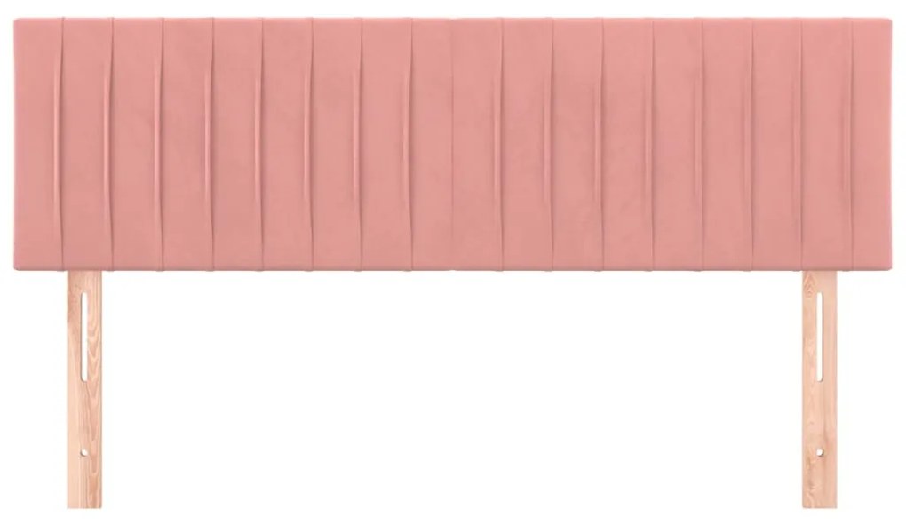 vidaXL Κεφαλάρια Κρεβατιού 2 τεμ. Ροζ 72x5x78/88 εκ. Βελούδινα