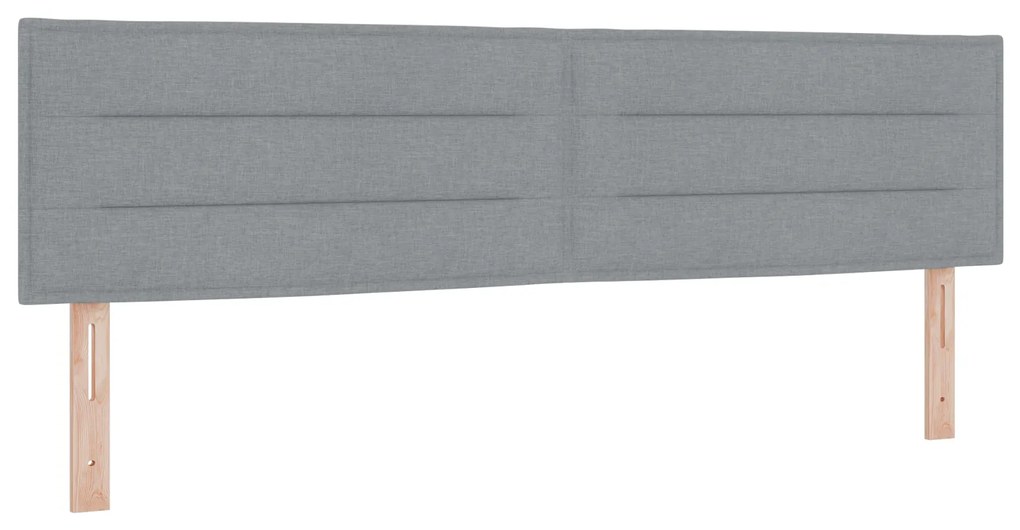 vidaXL Κρεβάτι Box Spring με Στρώμα σε Ανοιχτό Γκρι 180x200 εκ. Ύφασμα