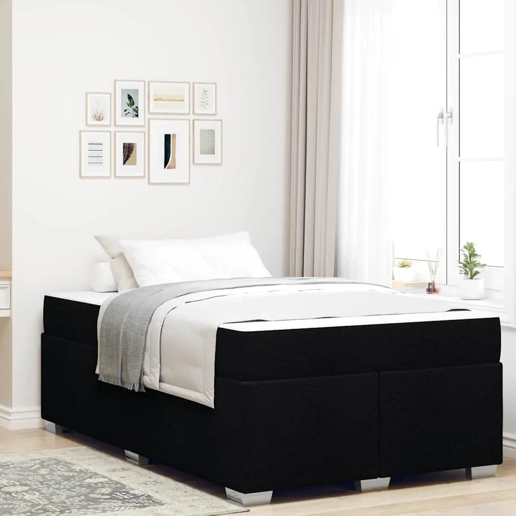 vidaXL Σκελετός Κρεβατιού Μαύρο 120 x 200 cm ύφασμα