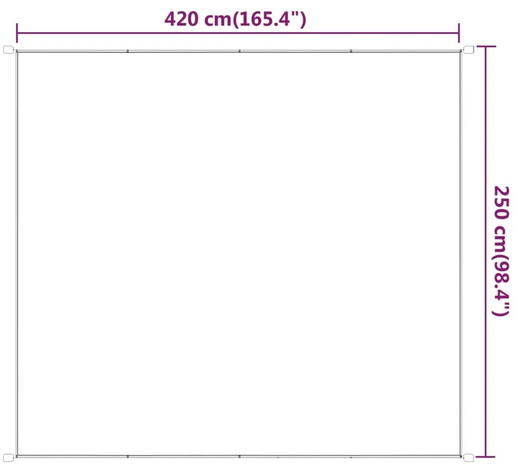 vidaXL Τέντα Κάθετη Ανοιχτό Πράσινο 250 x 420 εκ. από Ύφασμα Oxford