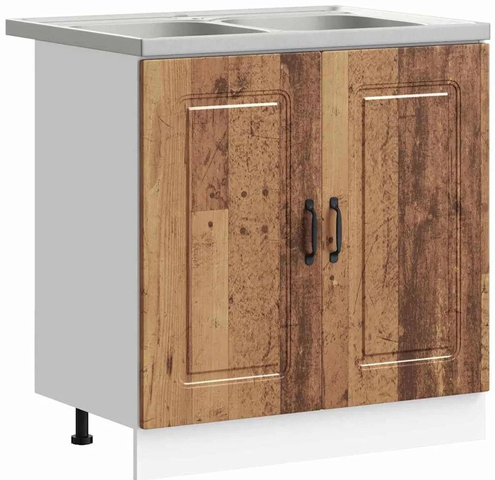 vidaXL Ντουλάπα Κουζίνας με αποθήκευση 2 pcs Καφέ 80 x 46 x 81.5 εκ