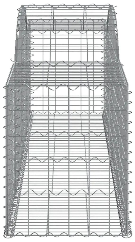 Συρματοκιβώτια Τοξωτά 17 τεμ. 300x50x60/80 εκ. Γαλβαν. Ατσάλι - Ασήμι