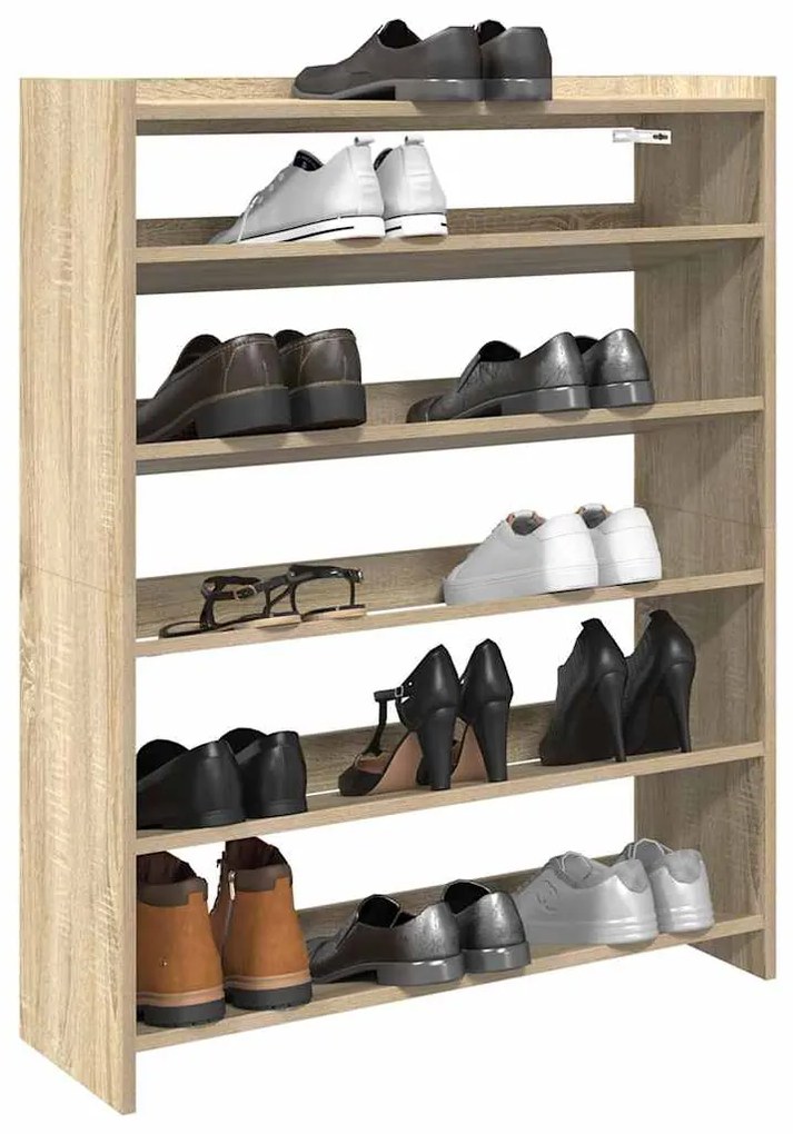 Ράφι παπουτσιών vidaXL Sonoma Oak 80x25x100 cm Κατασκευασμένο ξύλο